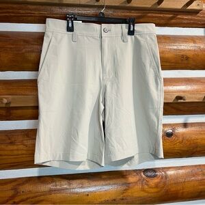 32‎ Degrees Men's Cream Flat Front Shorts